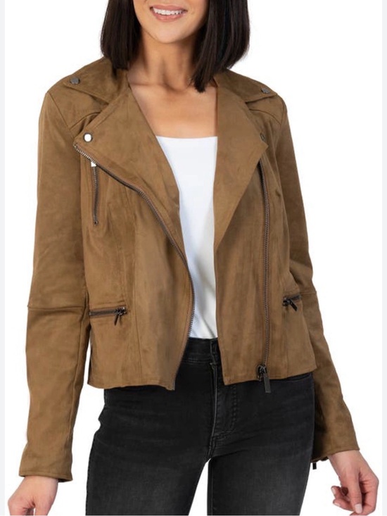 Kut from the Kloth Jackets & Blazers - Kut from the Kloth Tan Suede Moto Jacket